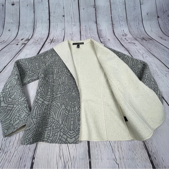 LINDA ALLARD ELLEN TRACY 100% wool tab collar open front jacket, size 4 - Picture 10 of 15